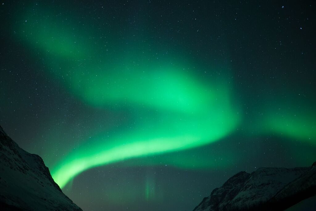 Vortice di aurora boreale.